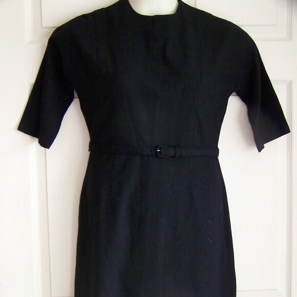 vintage forever young by puritan black midi dress - Picture 1 of 8